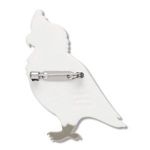 Little Corella Brooch  -  Erstwilder  -  Quirky Resin and Enamel Accessories