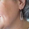 Safety Pin Drop Earrings - Silver  -  Erstwilder Essentials  -  Quirky Resin and Enamel Accessories