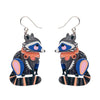 The Resourceful Raccoon Drop Earrings  -  Erstwilder  -  Quirky Resin and Enamel Accessories