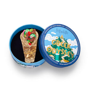 Gyros on the Go Brooch  -  Erstwilder  -  Quirky Resin and Enamel Accessories