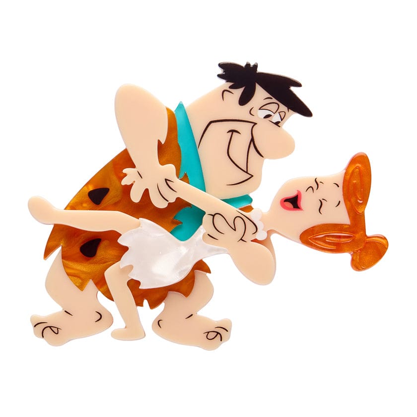 Fred and Wilma Brooch  -  Erstwilder  -  Quirky Resin and Enamel Accessories