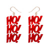 Ho, Ho, Ho Drop Earrings - Red
