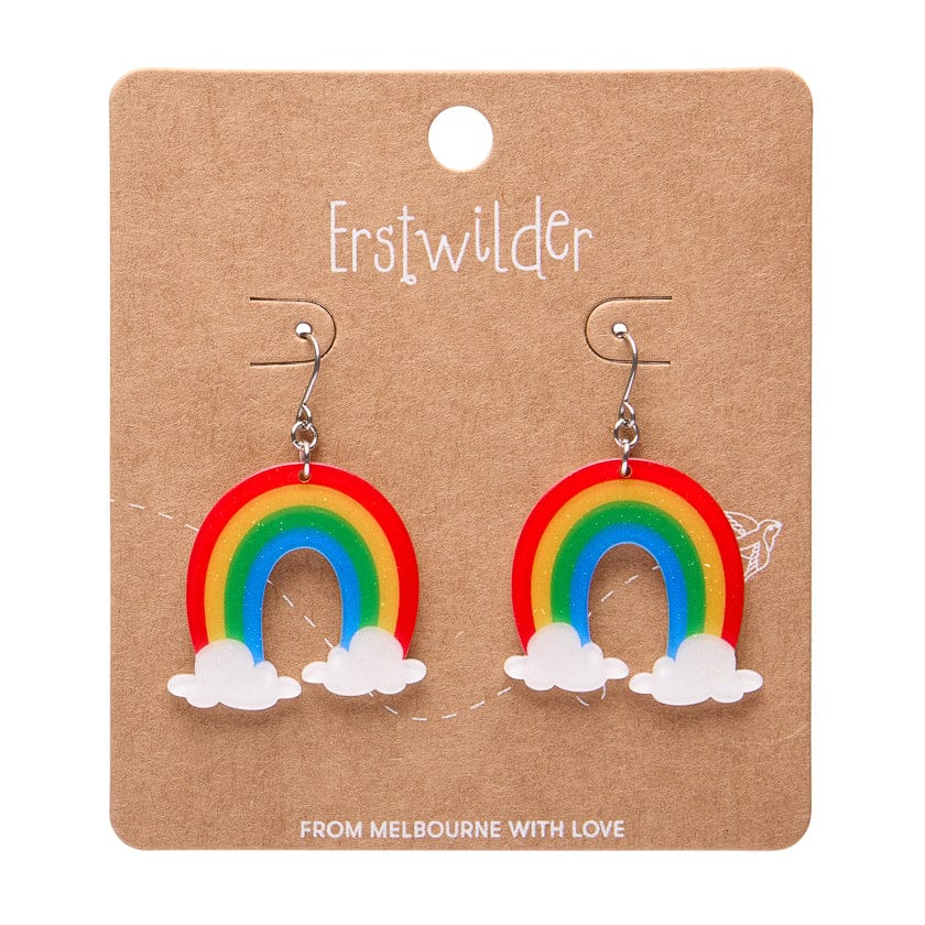 Rainbow Drop Earrings  -  Erstwilder Essentials  -  Quirky Resin and Enamel Accessories