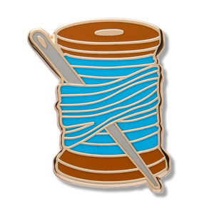 Thread the Needle Enamel Pin  -  Erstwilder  -  Quirky Resin and Enamel Accessories