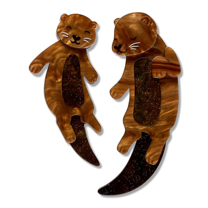 Hold Tight Brooch Pair  -  Erstwilder  -  Quirky Resin and Enamel Accessories