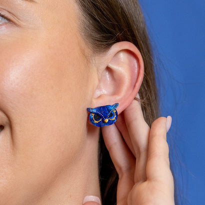 Guadeloupe the Saint Stud Earrings  -  Erstwilder  -  Quirky Resin and Enamel Accessories