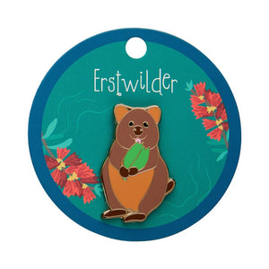 Quinn the Quokka Enamel Pin  -  Erstwilder  -  Quirky Resin and Enamel Accessories