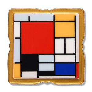 Mondrian Simplified Mini Brooch  -  Erstwilder Simplified  -  Quirky Resin and Enamel Accessories