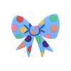 Polka Dot Bow Simplified Mini Brooch – Blue