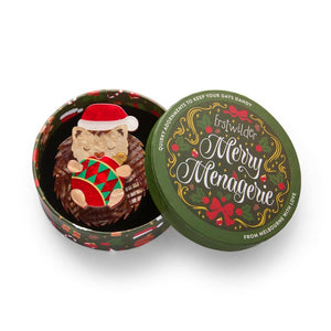 Hannah the Hedgehog Brooch  -  Erstwilder  -  Quirky Resin and Enamel Accessories