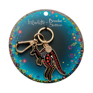 Matjumpa Ritjinguthinha Enamel Key Ring  -  Erstwilder  -  Quirky Resin and Enamel Accessories