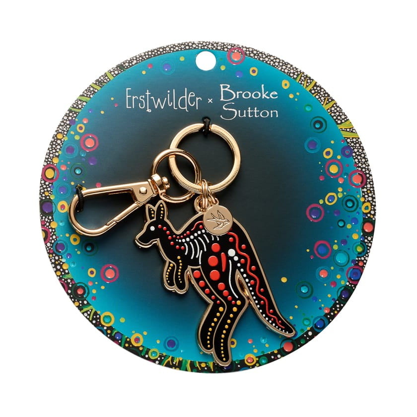 Matjumpa Ritjinguthinha Enamel Key Ring  -  Erstwilder  -  Quirky Resin and Enamel Accessories