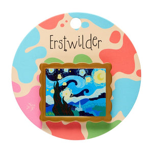 Van Gogh Simplified Mini Brooch  -  Erstwilder Simplified  -  Quirky Resin and Enamel Accessories
