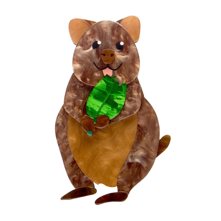 Quinn the Quokka Brooch  -  Erstwilder  -  Quirky Resin and Enamel Accessories