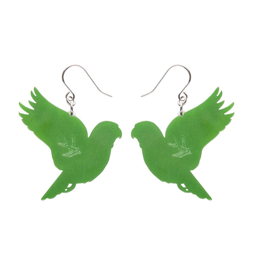 Lulu the Lorikeet Drop Earrings  -  Erstwilder  -  Quirky Resin and Enamel Accessories