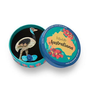 Elliot the Emu Brooch  -  Erstwilder  -  Quirky Resin and Enamel Accessories