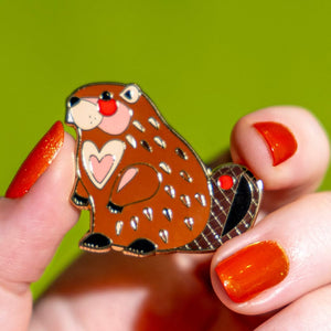 The Busy Beaver Enamel Pin  -  Erstwilder  -  Quirky Resin and Enamel Accessories