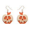 Poison Apple Drop Earrings - Orange and Gold  -  Erstwilder Essentials  -  Quirky Resin and Enamel Accessories