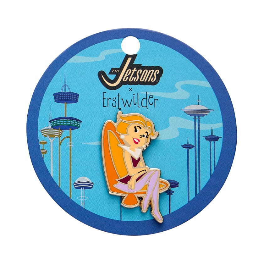 Jane Jetson Enamel Pin  -  Erstwilder  -  Quirky Resin and Enamel Accessories