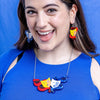 Comedy & Tragedy Necklace  -  Erstwilder  -  Quirky Resin and Enamel Accessories