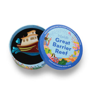 Seas the Day Brooch  -  Erstwilder  -  Quirky Resin and Enamel Accessories