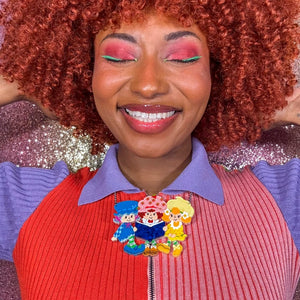 Strawberry Storytime Necklace  -  Erstwilder  -  Quirky Resin and Enamel Accessories