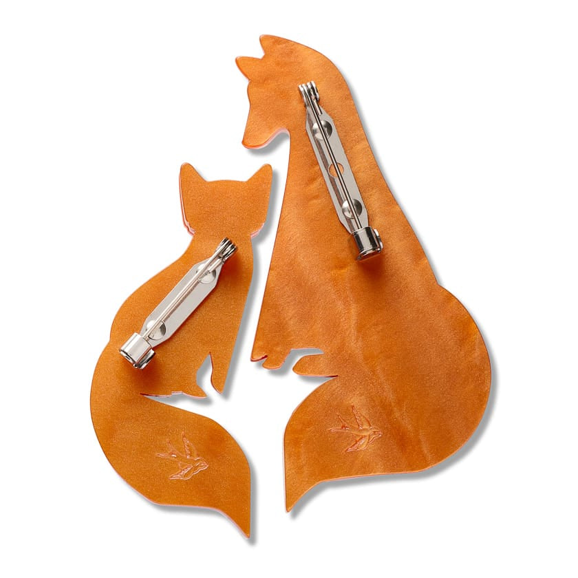 Through the Thicket Brooch Pair  -  Erstwilder  -  Quirky Resin and Enamel Accessories