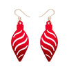 Long Bauble Drop Earrings - Red  -  Erstwilder Essentials  -  Quirky Resin and Enamel Accessories