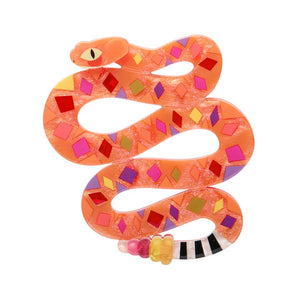 The Rowdy Rattlesnake Brooch (IMPERFECT)  -  Erstwilder  -  Quirky Resin and Enamel Accessories