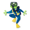 Slick Swimmer Brooch  -  Erstwilder  -  Quirky Resin and Enamel Accessories