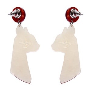 Bastet the Protector Drop Earrings  -  Erstwilder  -  Quirky Resin and Enamel Accessories