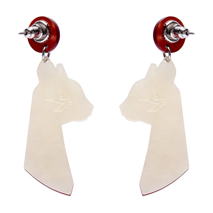 Bastet the Protector Drop Earrings  -  Erstwilder  -  Quirky Resin and Enamel Accessories