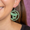 Moon & Bats Drop Earrings - Glow in the Dark  -  Erstwilder Essentials  -  Quirky Resin and Enamel Accessories