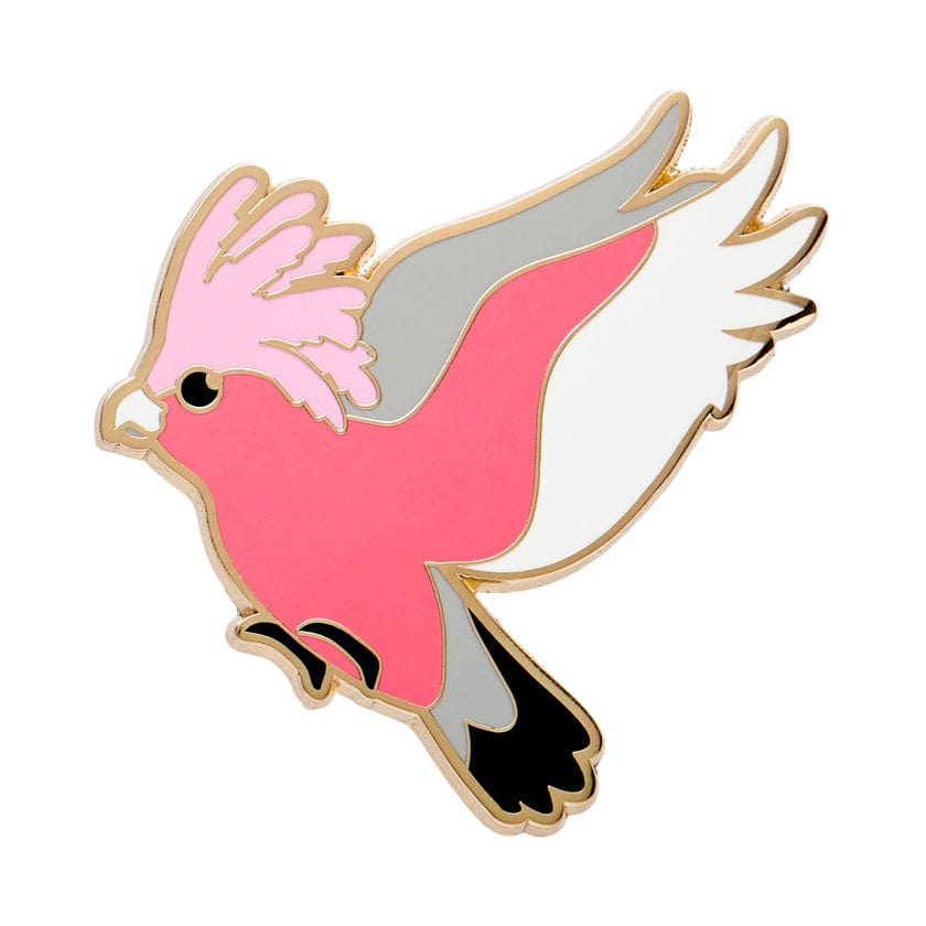 Gertie the Galah Enamel Pin  -  Erstwilder  -  Quirky Resin and Enamel Accessories