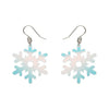 Iridescent Snowflake Drop Earrings  -  Erstwilder Essentials  -  Quirky Resin and Enamel Accessories