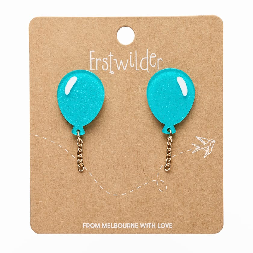 Balloons Drop Earrings – Green  -  Erstwilder Essentials  -  Quirky Resin and Enamel Accessories