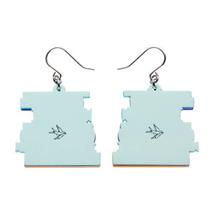 Words of the Wise Drop Earrings (IMPERFECT)  -  Erstwilder  -  Quirky Resin and Enamel Accessories