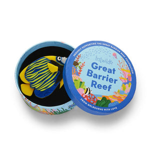 Emperor Angelfish Brooch  -  Erstwilder  -  Quirky Resin and Enamel Accessories