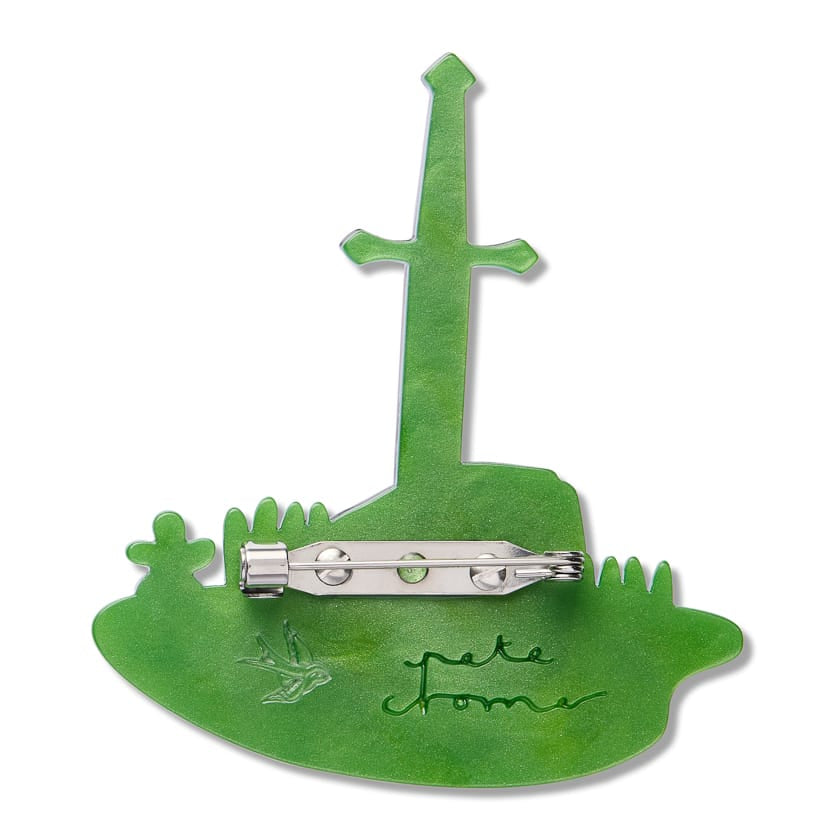 Once and Future Brooch  -  Erstwilder  -  Quirky Resin and Enamel Accessories