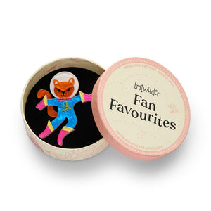 Cosmic Kitty Brooch  -  Erstwilder  -  Quirky Resin and Enamel Accessories