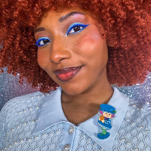 Blueberry Muffin Brooch  -  Erstwilder  -  Quirky Resin and Enamel Accessories