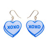 Candy Heart Drop Earrings – Blue