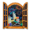 Fireworks Far & Wide Brooch  -  Erstwilder  -  Quirky Resin and Enamel Accessories