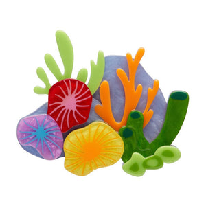 Kaleidoscopic Coral Brooch  -  Erstwilder  -  Quirky Resin and Enamel Accessories