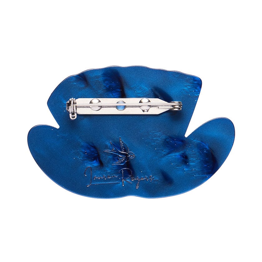 Fervent Feather Flower Brooch (IMPERFECT)  -  Erstwilder  -  Quirky Resin and Enamel Accessories
