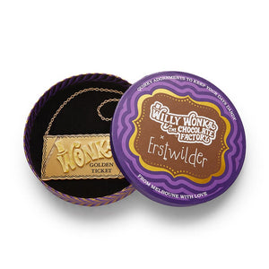 Golden Ticket Necklace (IMPERFECT)  -  Erstwilder  -  Quirky Resin and Enamel Accessories