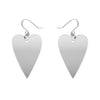 From the Heart Essential Drop Earrings - Silver  -  Erstwilder Essentials  -  Quirky Resin and Enamel Accessories