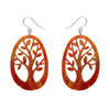 Tree Drop Earrings – Orange  -  Erstwilder Essentials  -  Quirky Resin and Enamel Accessories