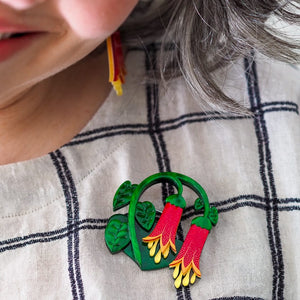 Common Correa Brooch  -  Erstwilder  -  Quirky Resin and Enamel Accessories