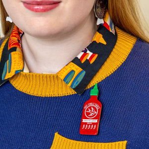 Turn Up the Heat Brooch  -  Erstwilder  -  Quirky Resin and Enamel Accessories